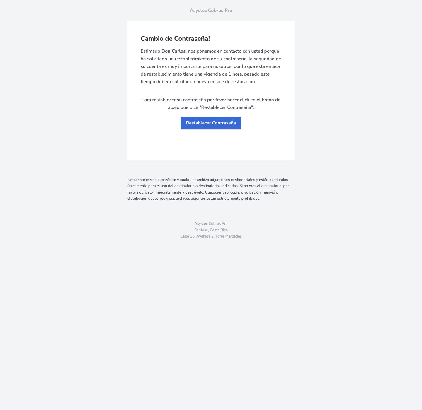 Correo de restablecimiento de contrasena